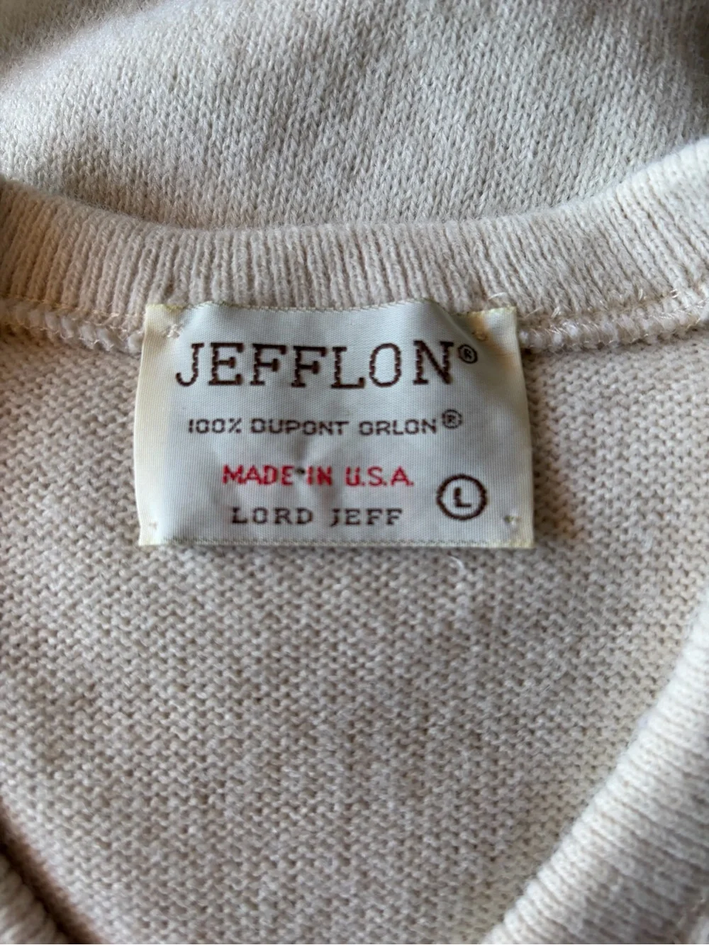 Men's V-Neck Sweater in Cream — Lightweight Everyday Knit